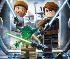 пазл Lego Star Wars: Йода, Люк Скайуокер, Оби-Ван Кеноби